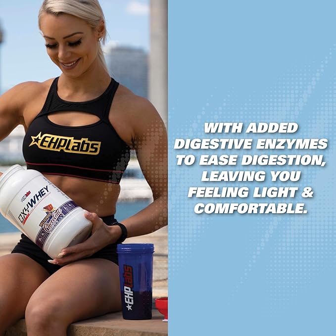 EHP Labs OxyWhey Whey Protein Isolate – 25g High Protein, Low Carb, Sugar Free Meal Replacement – Lean Whey Powder for Muscle Recovery – Non-GMO, Gluten Free – 25 Serves – Vanilla Ice Cream