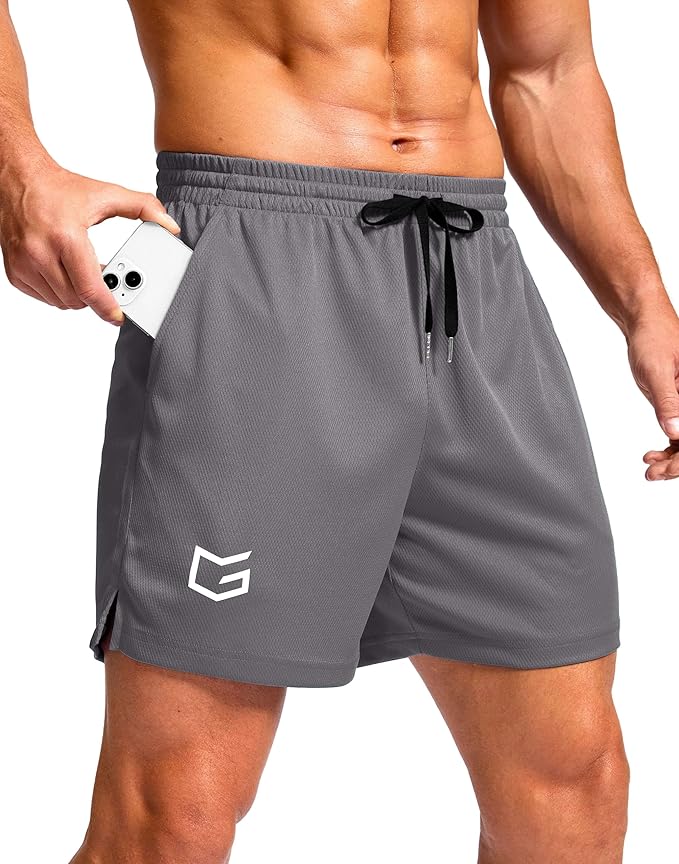 G Gradual Men's Athletic Workout Shorts with Pockets 5"/7"/9" Lightweight Quick Dry Gym Basketball Running Shorts for Men