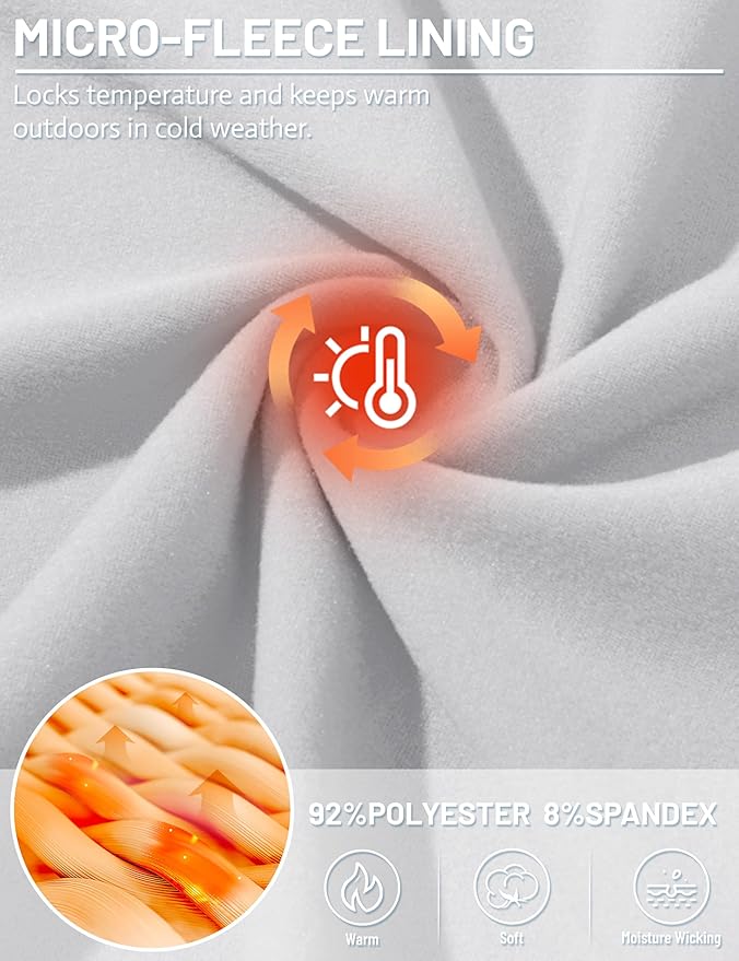 TACVASEN Mens Thermal Fleece Shirt Mock Turtle Neck Base Layer Long Sleeve Athletic Warm Undershirt Winter Running Tops