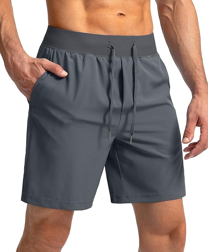 Men's Running Shorts with Zipper Pockets 9 Inch/ 7 Inch / 5 Inch Lightweight Quick Dry Gym Workout Athletic Shorts for Men
