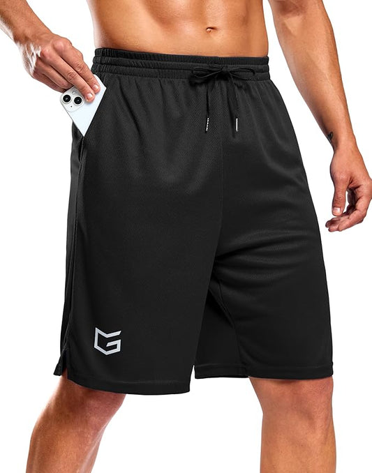 G Gradual Men's Athletic Workout Shorts with Pockets 5"/7"/9" Lightweight Quick Dry Gym Basketball Running Shorts for Men