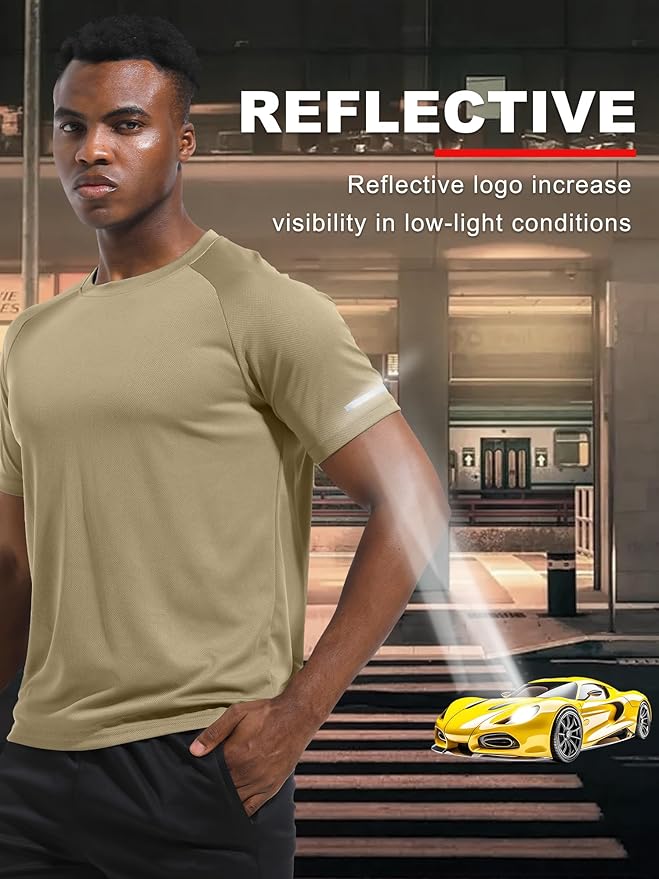 Holure Men's Mesh Quick-Dry Short Sleeve Workout T-Shirt