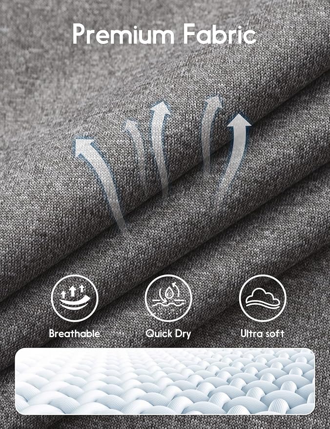 Men's Long Sleeve Moisture Wicking Athletic Shirts, Dry Fit Long Sleeve UV Protection Shirts Men for Workout, Running, Hiking