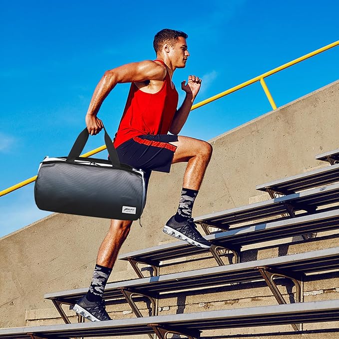 BE SMART Waterproof Mens Gym Bag with Shoe Compartment, Duffle Bags with Wet Pocket for Men, Lightweight Large Sport Duffel Option With Tpu Pocket for Overnight Weekender, Fitness, Swim, Boxing,Travel