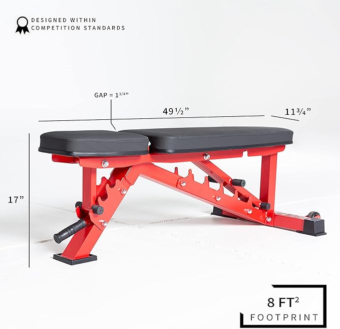 REP Fitness Adjustable Bench, AB-3100 V3 – 700 lb Rated for Home and Garage Gym Workouts, Weight Lifting, and Strength Training