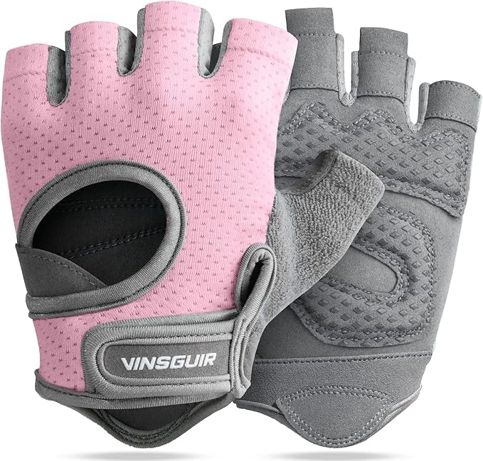 VINSGUIR Workout Gloves for Women and Men, Breathable Weight Lifting Gloves for Gym Exercise, Fitness, Training, and Cycling, with Excellent Grip and Cushion Pads