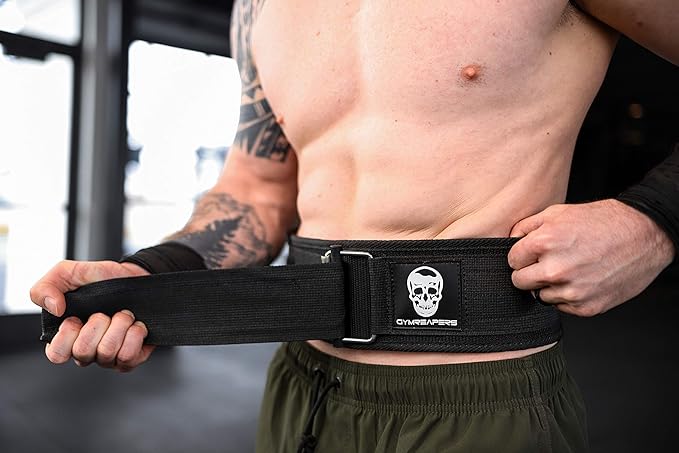Gymreapers Quick Locking Weight Lifting Belt for Men Gym Belt for Powerlifting Deadlift Belt with 4 Inch Neoprene Metal Buckle Back Support Weightlifting Belt Women