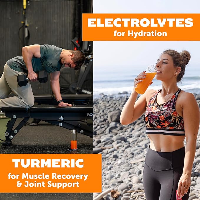 ZYN Electrolytes Powder Hydration Packets with Vitamins, Zinc & Turmeric Curcumin for Gut Health, Immune Support, Low Sugar Electrolyte Drink Mix Packets with Piperine, Passion Fruit Lemonade, 16 Pack
