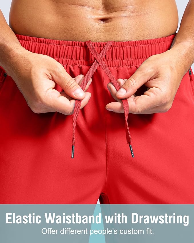 G Gradual Men's Athletic Running Shorts with Zipper Pockets Quick Dry 7"/ 5"/ 9" Workout Gym Shorts for Basketball Hiking