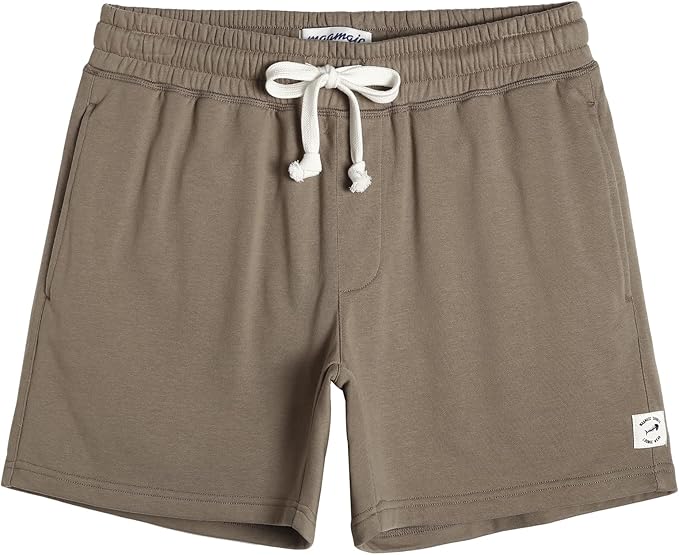 maamgic Mens Athletic Gym Shorts 5.5" Elastic Waist Casual Pajama Pocket Jogger Men Workout Short Pants