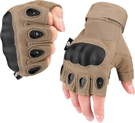 Mossy Oak Fingerless Tactical Gloves for Men and Women- Motorcycle Gloves for Tactical Shooting, Hunting, Cycling and Hiking