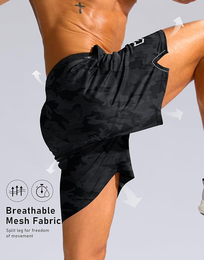 G Gradual Men's Running Athletic Shorts with Zipper Pocket 5"/ 7" Lightweight Quick Dry Gym Workout Shorts for Tennis Active