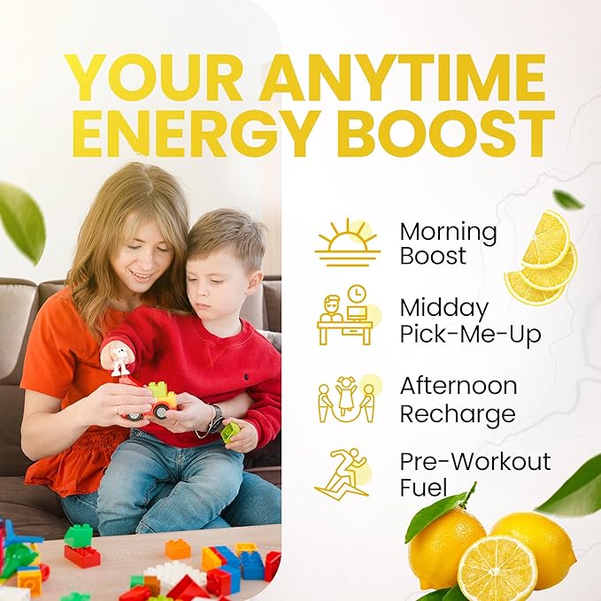 Morning Buzz Energy Drink Powder - Energy Boost - Sugar-Free Energy with Antioxidants - Morning Kick and Sports Nutrition Endurance Product - 30 Servings, Lemonade, 8 Ounces