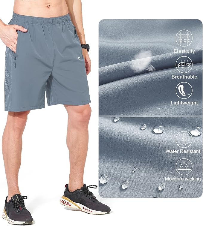 NORTHYARD Men's Athletic Running Shorts Quick Dry Workout Shorts 7"/ 5"/ 9" Lightweight Sports Gym Basketball Tennis Hiking