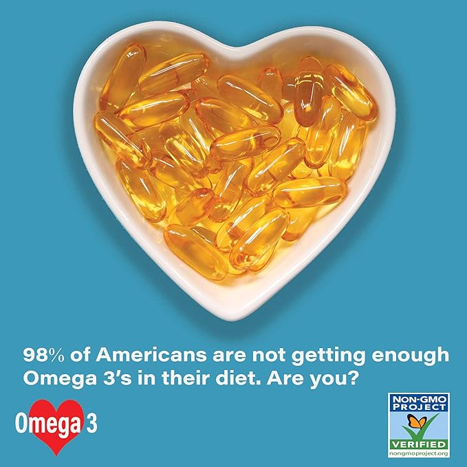 Omega 3 Fish Oil 2,000mg- Pharmaceutical Grade. 1000mg EPA 500mg DHA. Burpless Capsules with No Fishy Aftertaste. All Natural, Organic, Non GMO, Gluten Free for Men & Women.