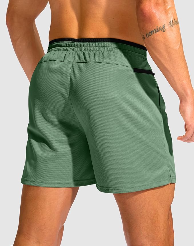 G Gradual Men's Running Athletic Shorts with Zipper Pocket 5"/ 7" Lightweight Quick Dry Gym Workout Shorts for Tennis Active