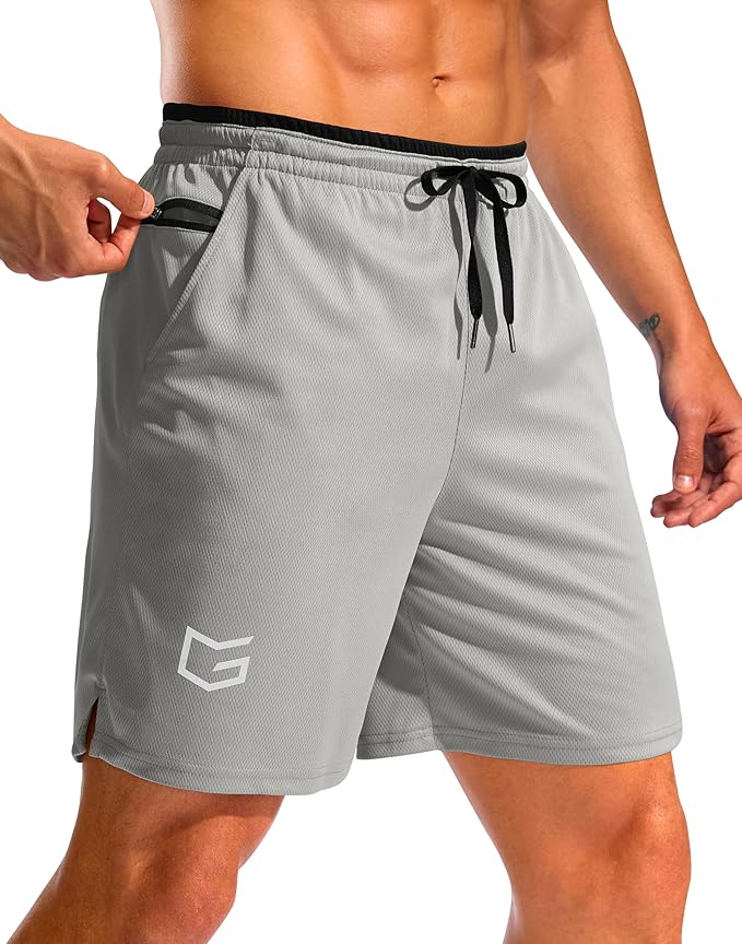 G Gradual Men's Running Athletic Shorts with Zipper Pocket 5"/ 7" Lightweight Quick Dry Gym Workout Shorts for Tennis Active