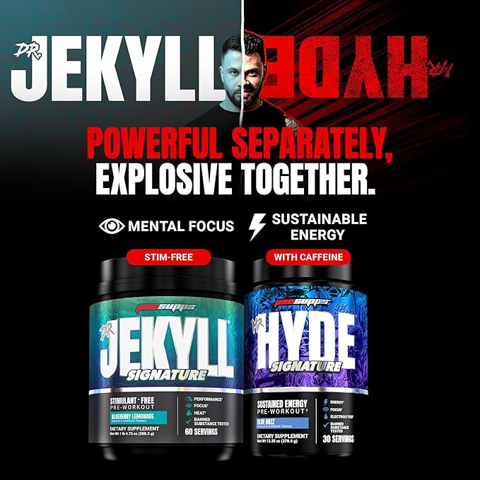 PROSUPPS Mr. Hyde Nightmare Pre Workout Powder with Caffeine & Beta Alanine - Preworkout for Intense Energy, Mental Focus & Performance - Gym & Fitness Supplements (Dragon Fruit, 30 Servings)