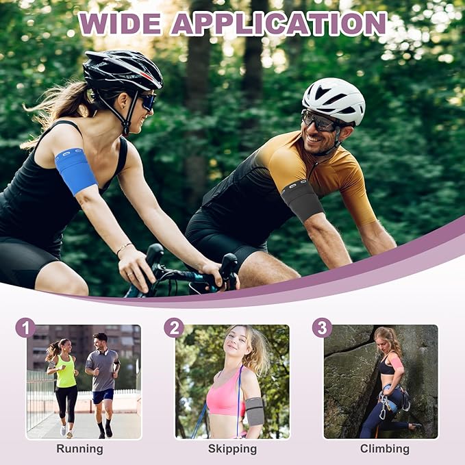 PATIKIL Universal Running Armband Sleeve 6.69"x5.12", Cell Phone Arm Bands Sleeve with Zipper Pocket for Key Earphones Credit Cards Sports Gym Workouts Exercise (XL, Pink)