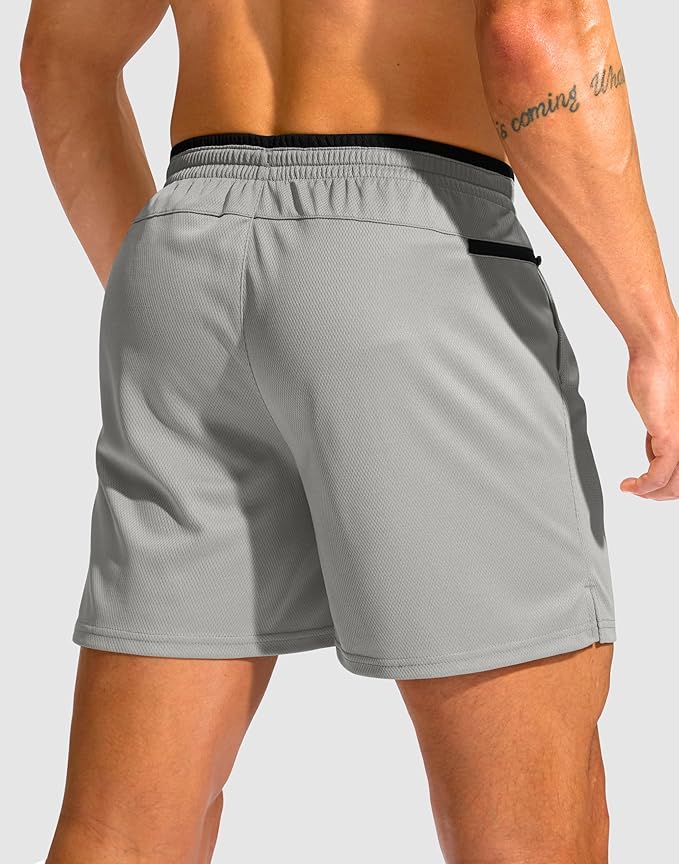 G Gradual Men's Running Athletic Shorts with Zipper Pocket 5"/ 7" Lightweight Quick Dry Gym Workout Shorts for Tennis Active