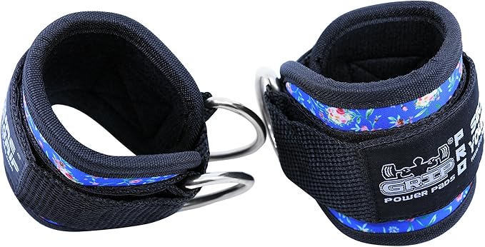 Ankle Straps for Cable Machines Double D-Ring Gym Adjustable Neoprene Premium Cuffs to Enhance Legs Abs & Glutes Kickbacks Workouts Leg Curls Extensions Booty Hip Abductors Exercise for Men & Women