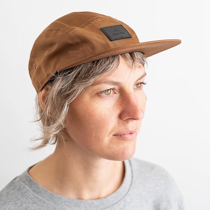 Tillak Wallowa Kodra Hat, Lightweight Oxford Nylon 5 Panel Cap with Snap Closure