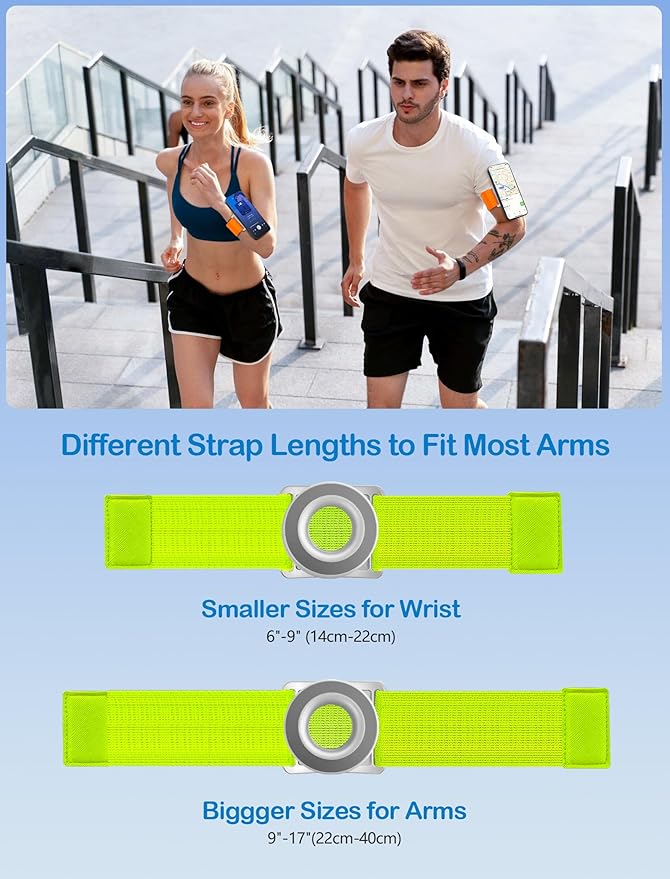 TOPGO Running Phone Holder for iPhone [360° Rotatable & Upgrade Anti-Drop] Magnetic Wrist Phone Holder, Magsafe Armband Compatible with iPhone 17 Pro and Android - Green