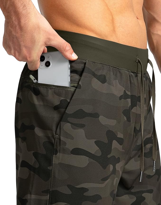 Men's Running Shorts with Zipper Pockets 9 Inch/ 7 Inch / 5 Inch Lightweight Quick Dry Gym Workout Athletic Shorts for Men