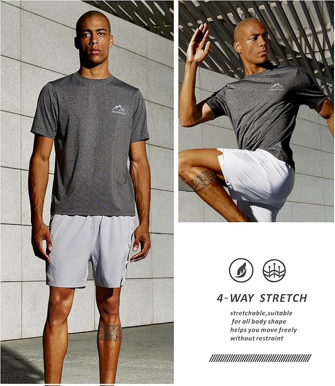 NORTHYARD Men's UPF 50+ Sun Protection Shirts Swim SPF UV Quick Dry Short Sleeve T-Shirts for Athletic Fishing Rash Guard