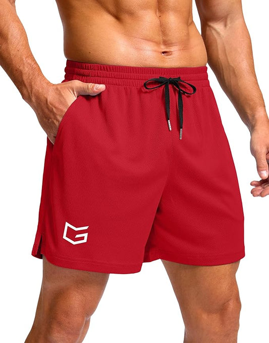 G Gradual Men's Athletic Workout Shorts with Pockets 5"/7"/9" Lightweight Quick Dry Gym Basketball Running Shorts for Men