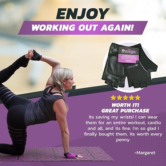 Fitness Gloves for Women & Men with Wrist Support, Workout & Strength Training Gloves, Gym Accessories for Ladies/Men, & Weight Lifting Gloves