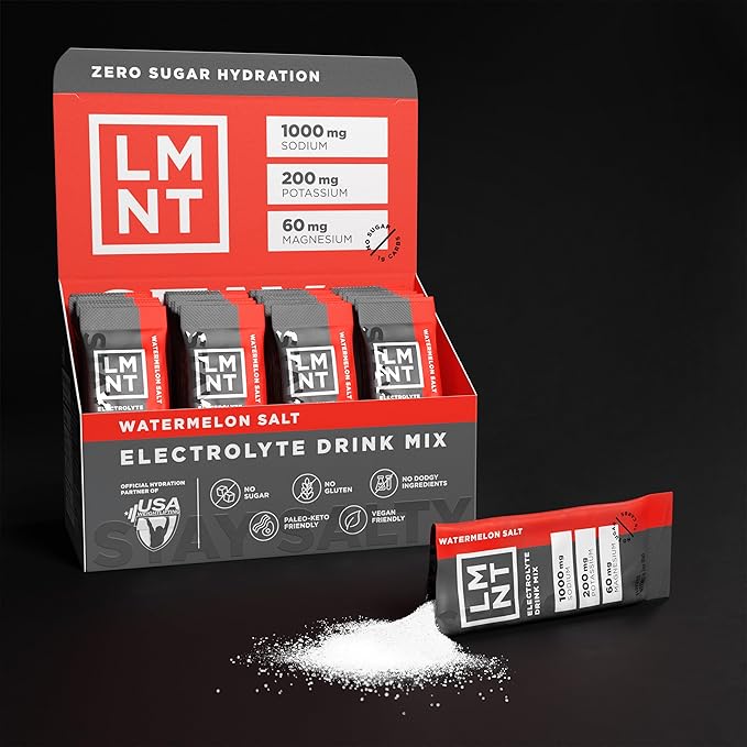 LMNT Zero Sugar Electrolytes - Watermelon Salt | Drink Mix | 30-Count
