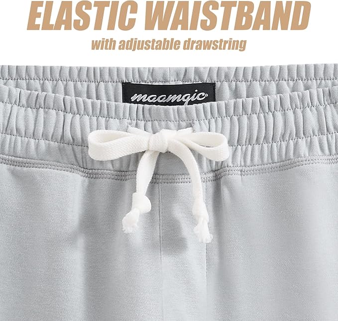 maamgic Mens Athletic Gym Shorts 5.5" Elastic Waist Casual Pajama Pocket Jogger Men Workout Short Pants