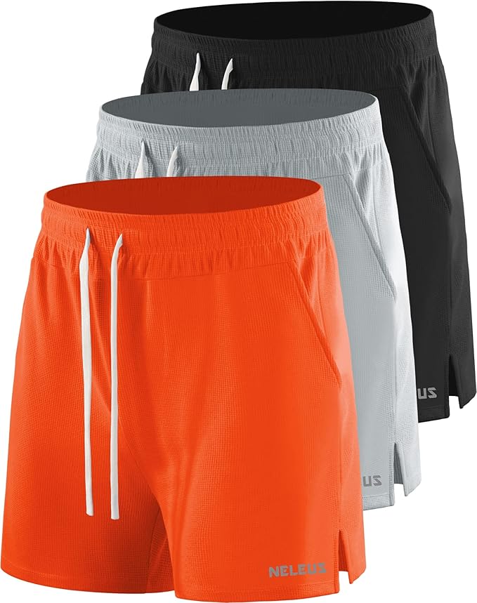NELEUS Men's 7 inch Running Shorts Athletic Gym Workout Shorts with Pockets