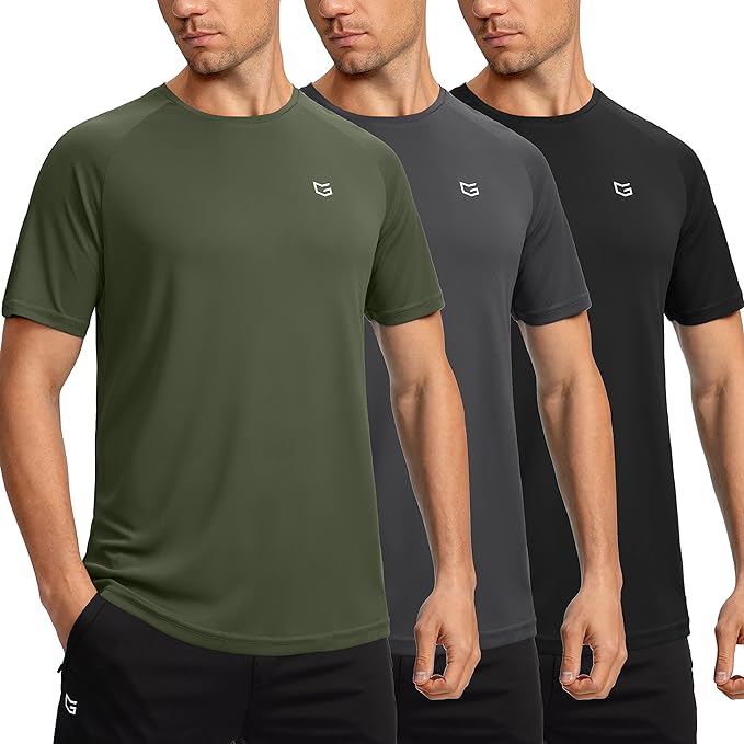 G Gradual Men's Workout Quick Dry T-Shirts Short Sleeve Lightweight Cooling Gym Shirts Tee for Running, Beach, Hiking