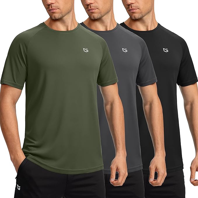 G Gradual Men's Workout Quick Dry T-Shirts Short Sleeve Lightweight Cooling Gym Shirts Tee for Running, Beach, Hiking