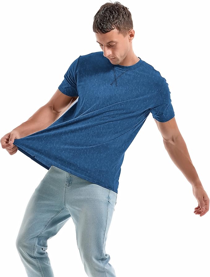 KLIEGOU Men's T-Shirts - Premium Cotton Crew Neck Tees S - 4XL