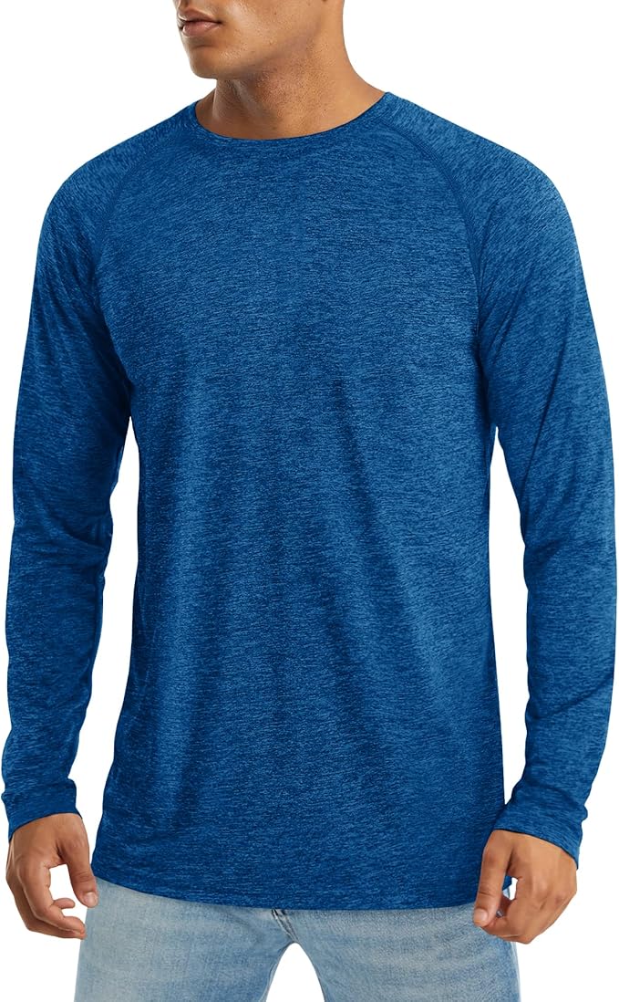 MAGCOMSEN Men's Long Sleeve Shirts UPF 50+ UV Sun Protection Athletic Shirts for Hiking Running Workout Rash Guard