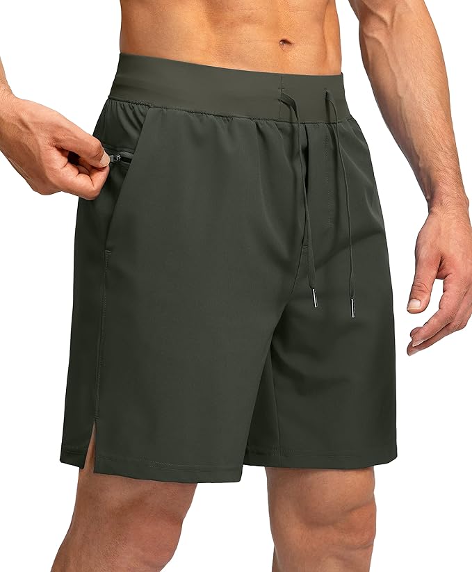 Men's Running Shorts with Zipper Pockets 9 Inch/ 7 Inch / 5 Inch Lightweight Quick Dry Gym Workout Athletic Shorts for Men