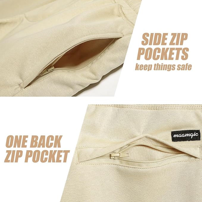 maamgic Mens Athletic Gym Shorts 5.5" Elastic Waist Casual Pajama Pocket Jogger Men Workout Short Pants