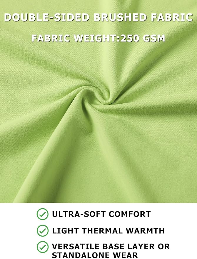 Mens Long Sleeve Turtleneck Workout Shirts Moisture Wicking Mock Neck Double Sides Brushed T-Shirts