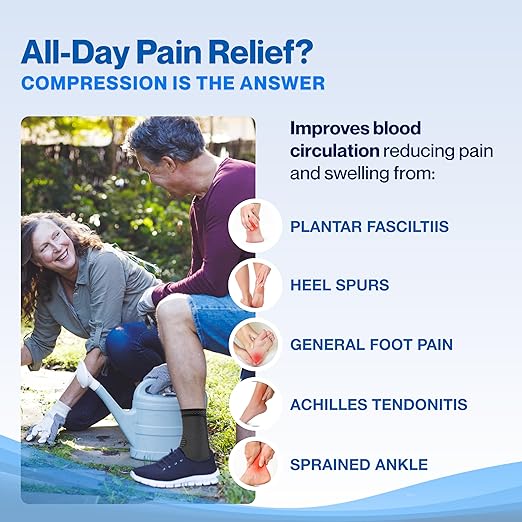 Modvel Foot & Ankle Brace Socks for Sprained Ankle Compression Sleeve - Foot Support for Women & Men - Tendonitis & Arthritis Ankle Brace Sports Running, Torn Ligaments & Women Stabilizing Ankle Wrap