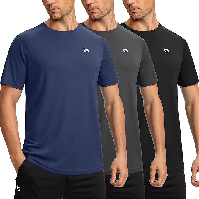 G Gradual Men's Workout Quick Dry T-Shirts Short Sleeve Lightweight Cooling Gym Shirts Tee for Running, Beach, Hiking