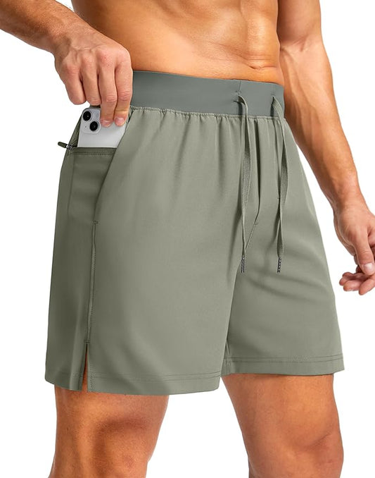 Men's Running Shorts with Zipper Pockets 9 Inch/ 7 Inch / 5 Inch Lightweight Quick Dry Gym Workout Athletic Shorts for Men