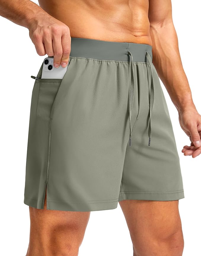 Men's Running Shorts with Zipper Pockets 9 Inch/ 7 Inch / 5 Inch Lightweight Quick Dry Gym Workout Athletic Shorts for Men