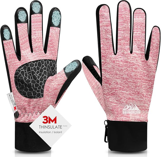 Bruvoalon Winter Gloves for Women & Men, 3M Thermal Insulation, Lycra Fabric, Windproof, Touchscreen, Anti-Slip, Cold Weather