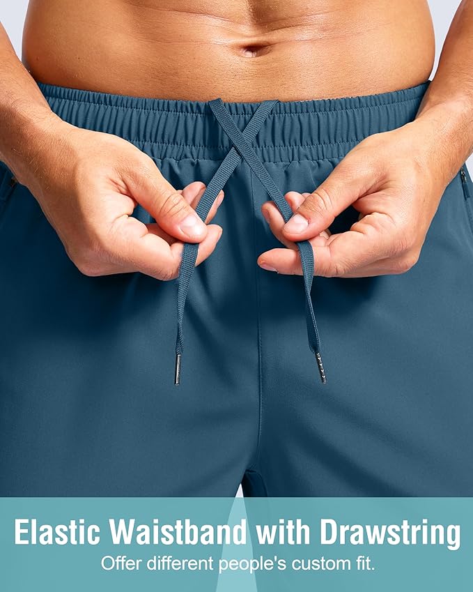 G Gradual Men's Athletic Running Shorts with Zipper Pockets Quick Dry 7"/ 5"/ 9" Workout Gym Shorts for Basketball Hiking