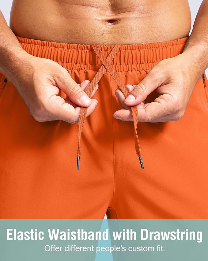 G Gradual Men's Athletic Running Shorts with Zipper Pockets Quick Dry 7"/ 5"/ 9" Workout Gym Shorts for Basketball Hiking