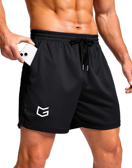 G Gradual Men's Athletic Workout Shorts with Pockets 5"/7"/9" Lightweight Quick Dry Gym Basketball Running Shorts for Men