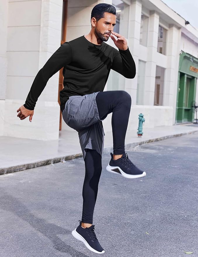 COOFANDY Long Sleeve Shirts for Men Moisture Wicking Activewear T-Shirts Workout Running Shirts